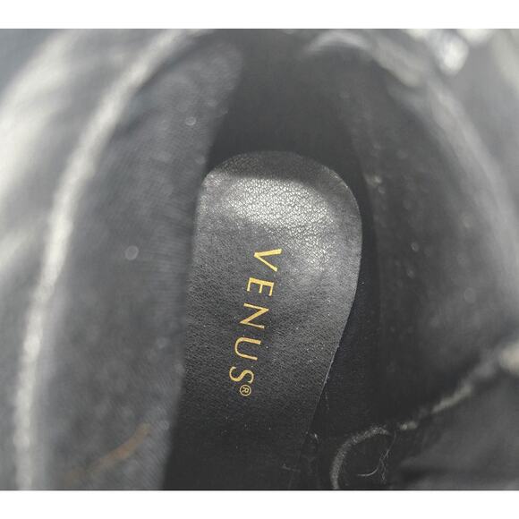 Venus Black Studded Buckle Boots - Picture 9 of 9